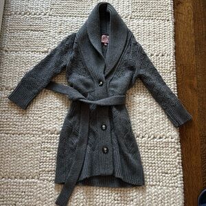 Juicy Couture Long Belted Sweater